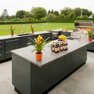 Outdoor kitchen countertops which materials work best outside
