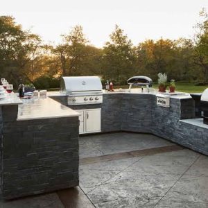 Outdoor kitchen framing options wood, metal, or masonry