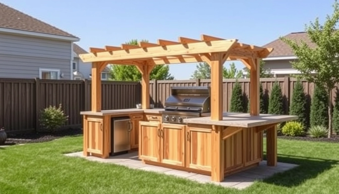 How to build an outdoor kitchen island structure