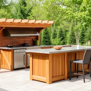 How to build an outdoor kitchen island structure