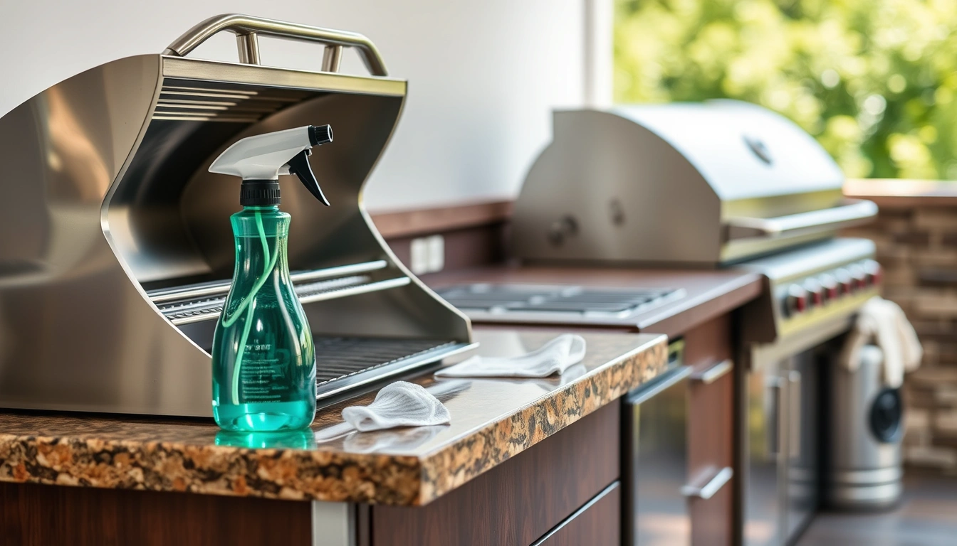 How to clean outdoor kitchen countertops, grill surfaces, and stainless steel