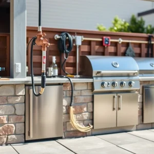 How to run gas, water, and electrical lines to an outdoor kitchen