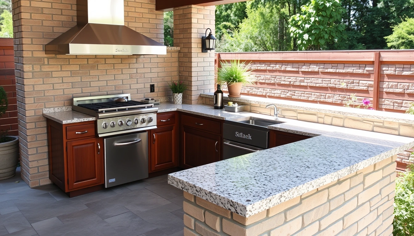 Outdoor kitchen countertops: which materials work best outside