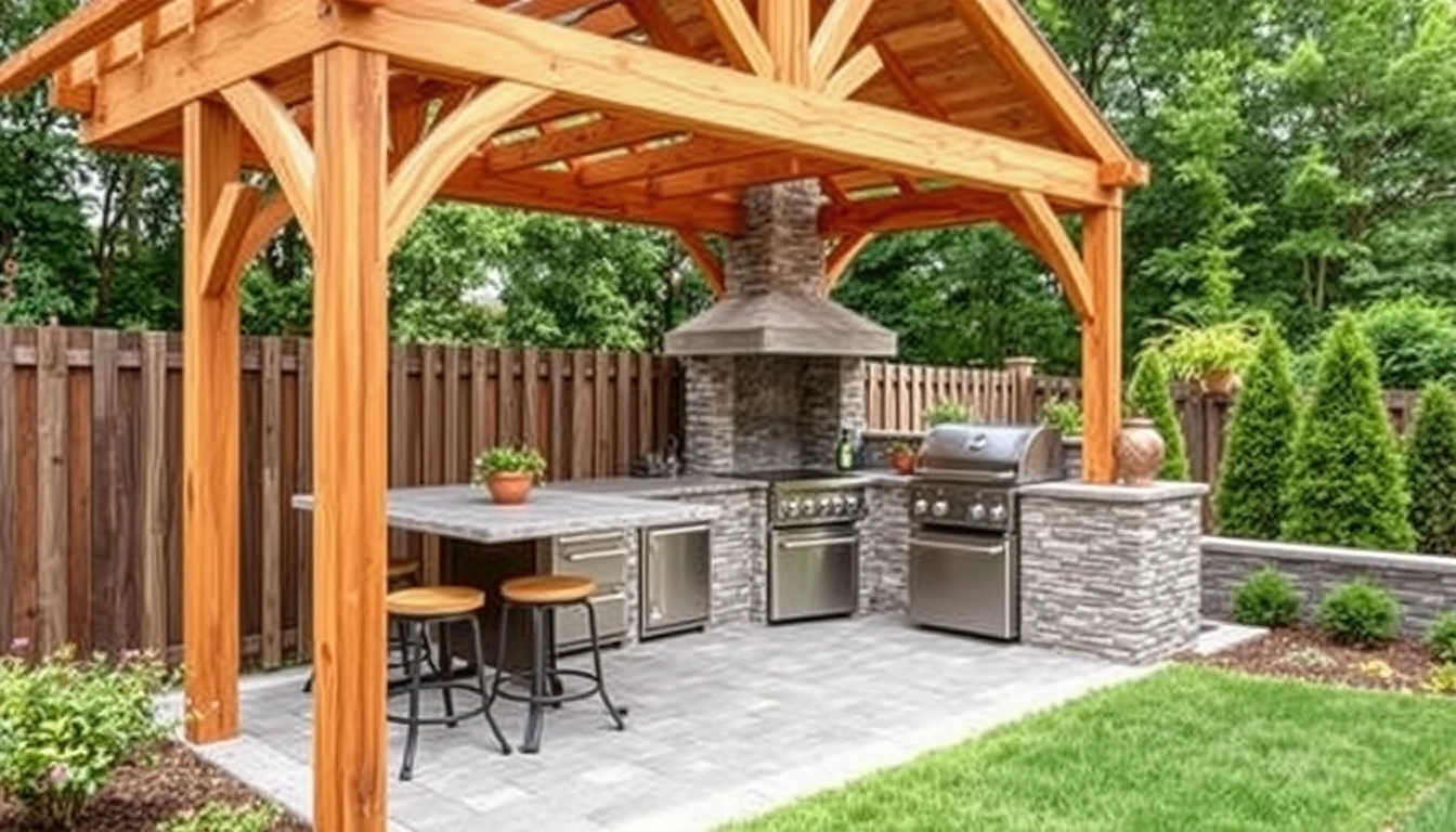 Outdoor kitchen framing options: wood, metal, or masonry