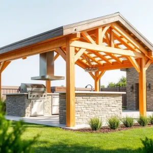 Outdoor kitchen framing options: wood, metal, or masonry