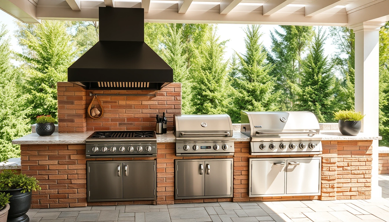 Outdoor kitchen ventilation requirements for built-in grills